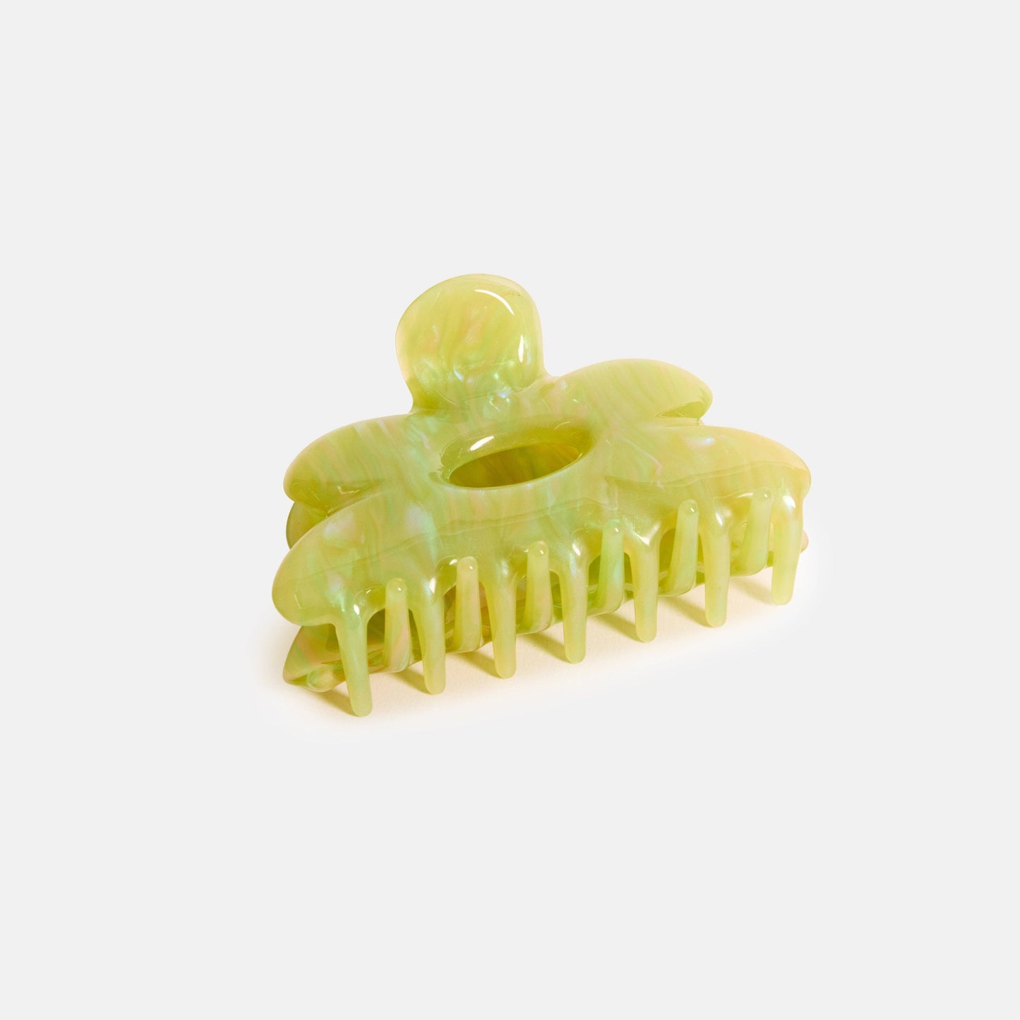 Flower Claw in Jade Swirl