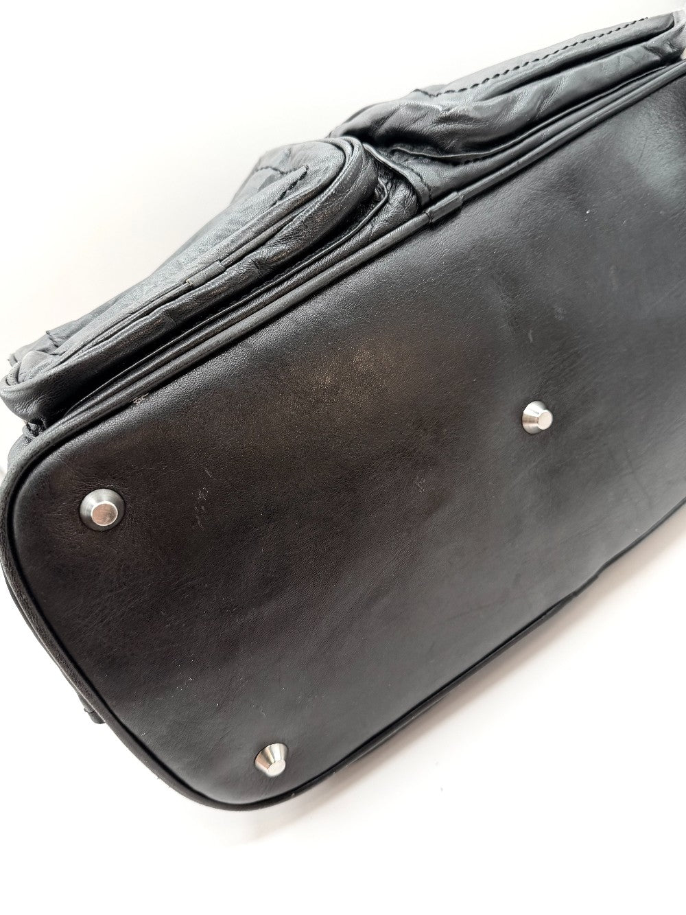 Chloe Black Leather 'Betty' Cargo Bag|2394