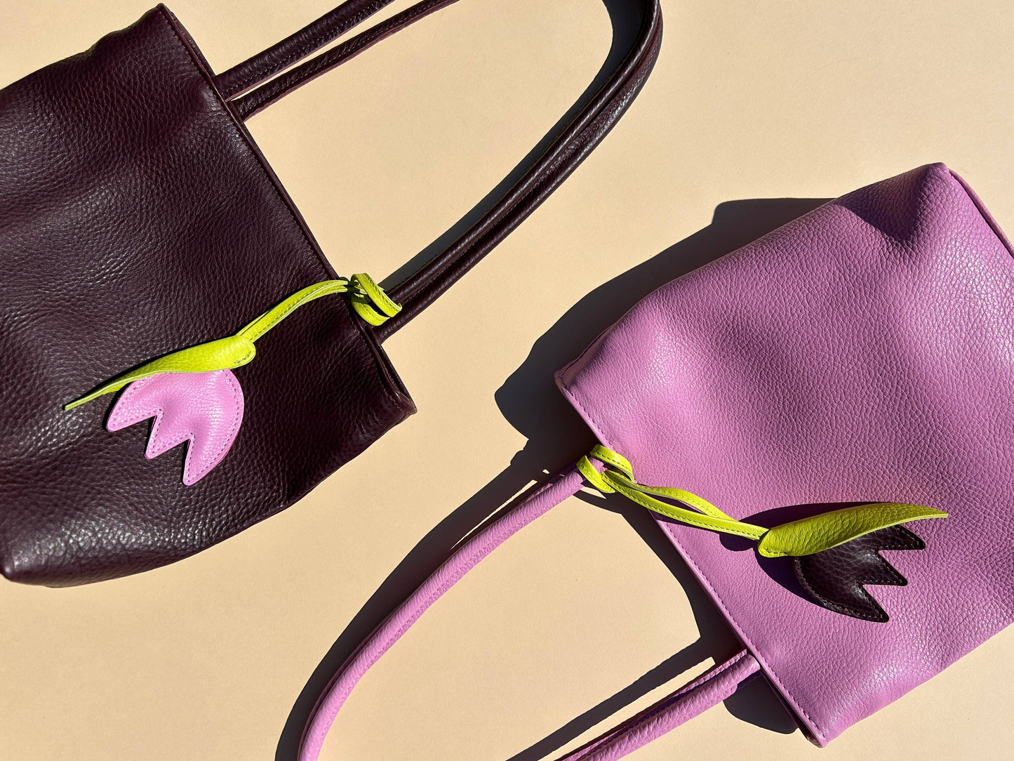 Bag Charm - Plum Tulip