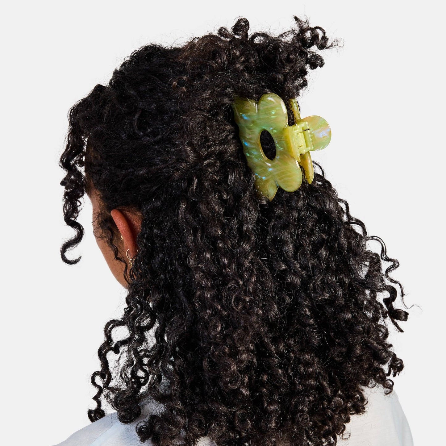 Flower Claw in Jade Swirl