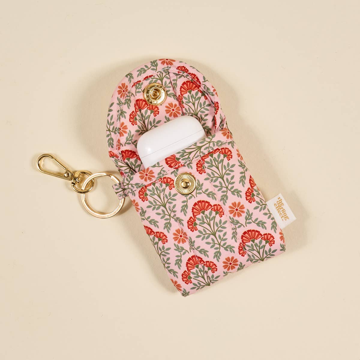 Puffy Earbud Case–Everbloom Dusty Rose