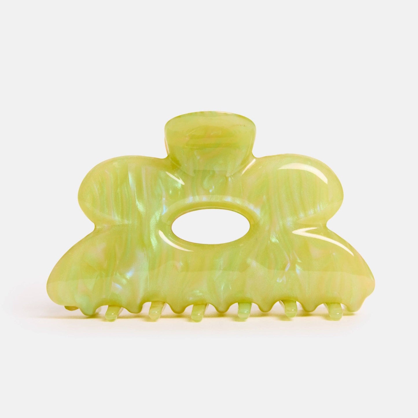 Flower Claw in Jade Swirl