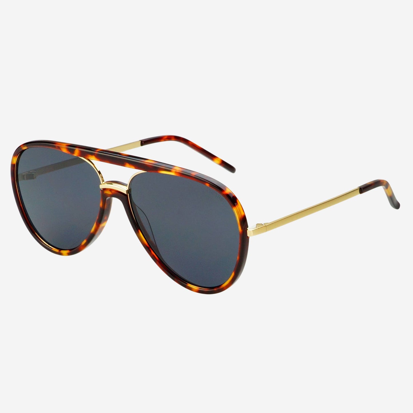 Shay (NEW) Unisex Aviator Sunglasses Tortoise/Light Grey