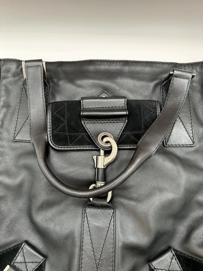 Christian Dior Black Leather 'Rebelle' Tote Bag