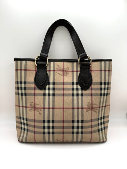 Burberry Haymarket Check Coated Canvas Tote Bag