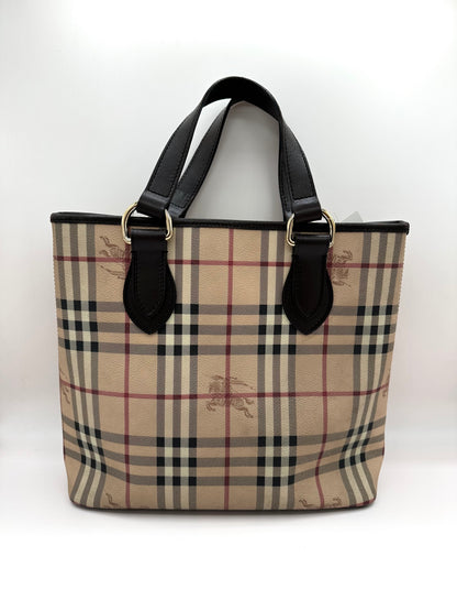 Burberry Haymarket Check Coated Canvas Tote Bag