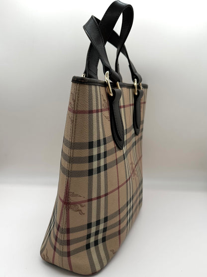 Burberry Haymarket Check Coated Canvas Tote Bag