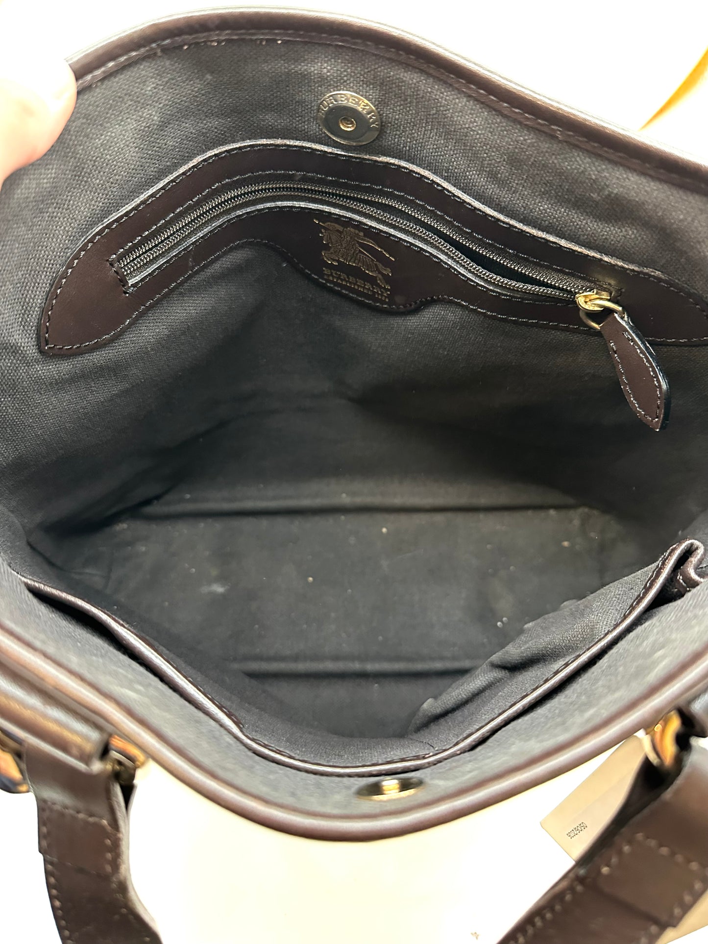 Burberry Haymarket Check Coated Canvas Tote Bag