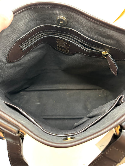 Burberry Haymarket Check Coated Canvas Tote Bag