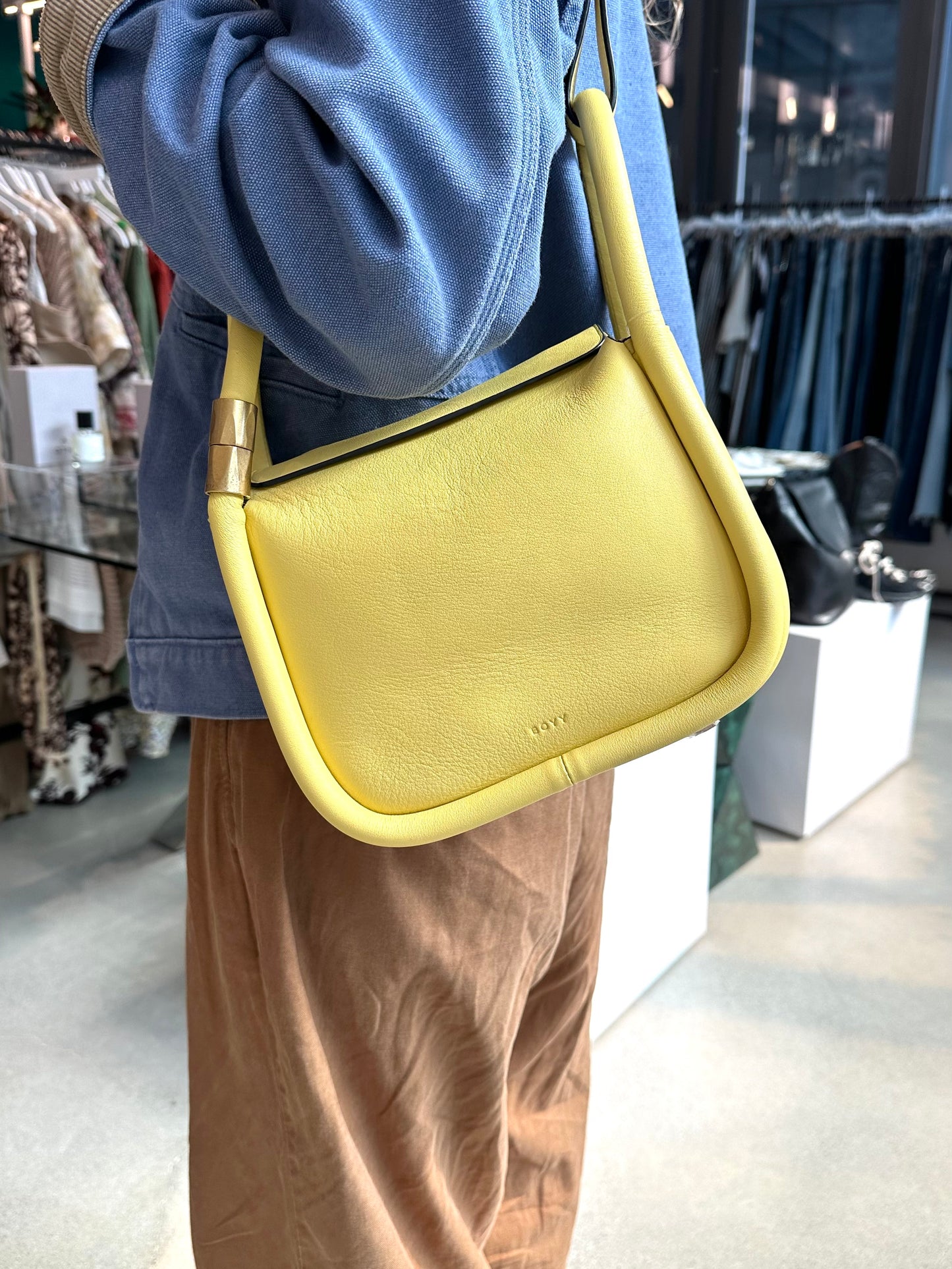 Boyy Yellow Leather 'Wonton 20' Bag