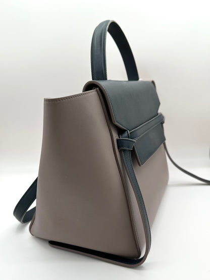 Celine Taupe/Navy 'Mini Belt Bag'