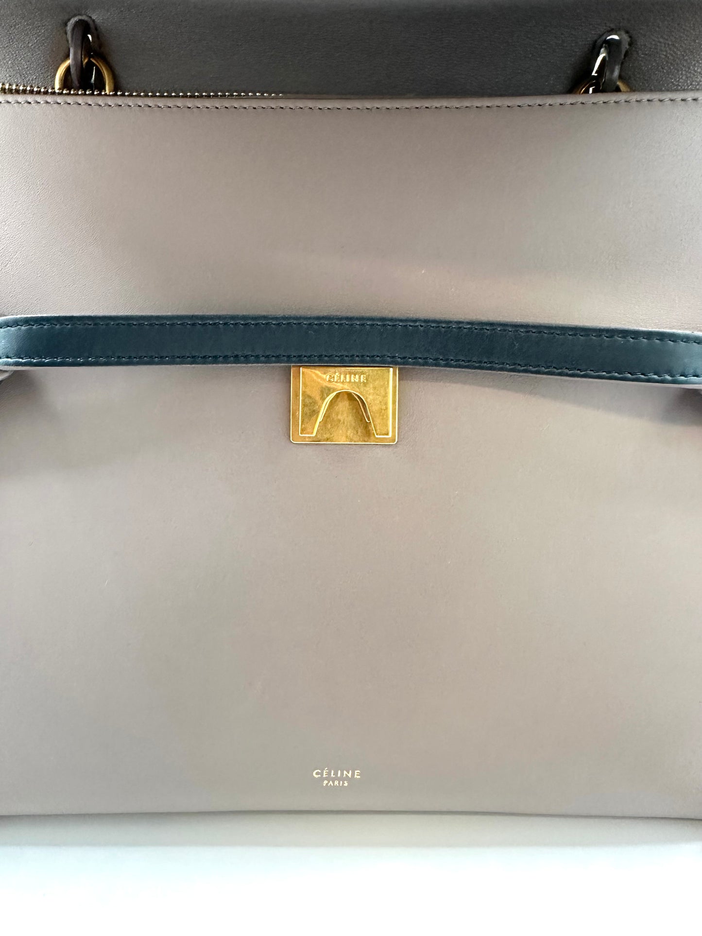 Celine Taupe/Navy 'Mini Belt Bag'