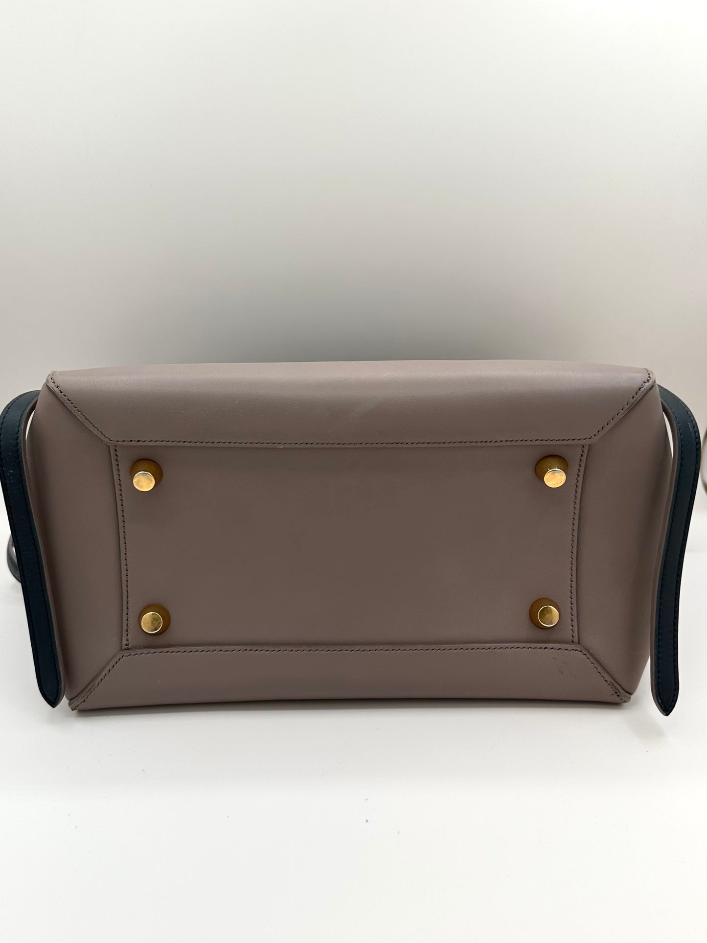 Celine Taupe/Navy 'Mini Belt Bag'
