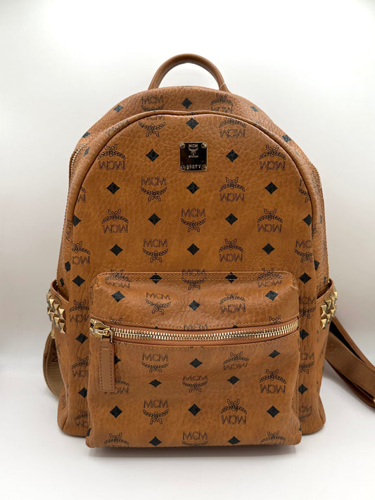 MCM Brown Visetos ‘Stark Sides’ Backpack