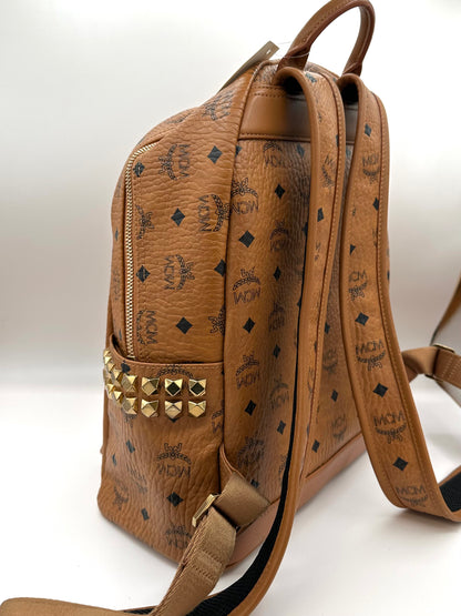 MCM Brown Visetos ‘Stark Sides’ Backpack