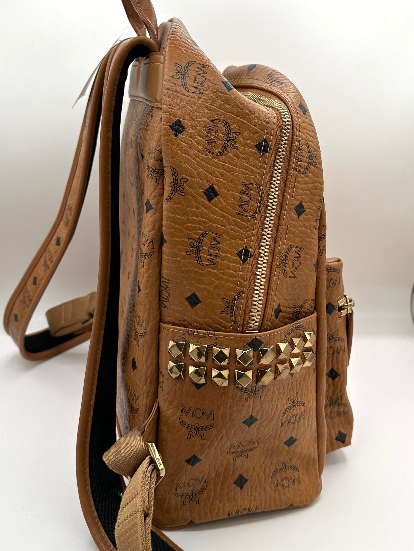 MCM Brown Visetos ‘Stark Sides’ Backpack