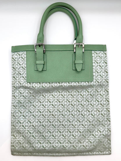 Loewe Green Repeat Anagram Small Canvas Tote