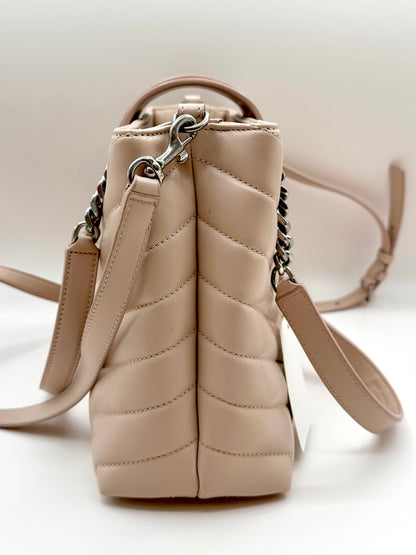 Saint Laurent Cream Calfskin 'Loulou' Shopper Bag