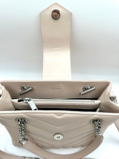 Saint Laurent Cream Calfskin 'Loulou' Shopper Bag