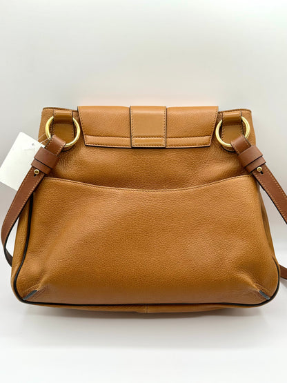 Chloe Brown Leather 'Lexa' Medium Shoulder Bag