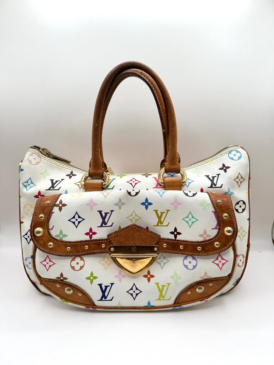 Louis Vuitton White Multicolor Monogram 'Rita' Bag