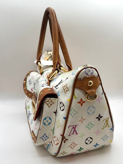 Louis Vuitton White Multicolor Monogram 'Rita' Bag