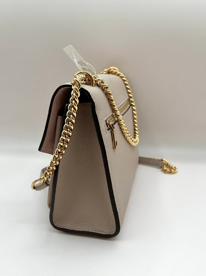 Louis Vuitton Greige 'Mylockme' Chain Pochette Bag