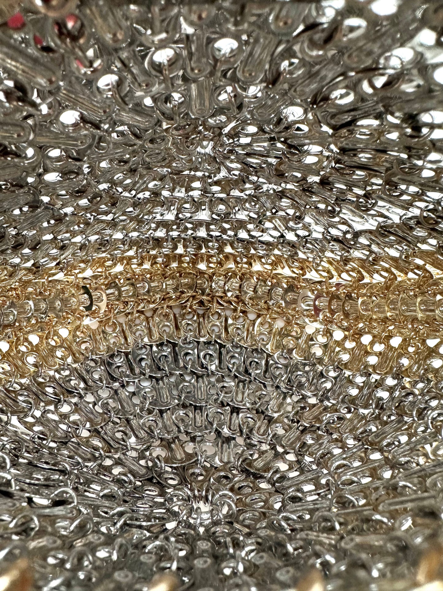 Paco Rabanne Silver & Gold 'Circle 1969' Bag