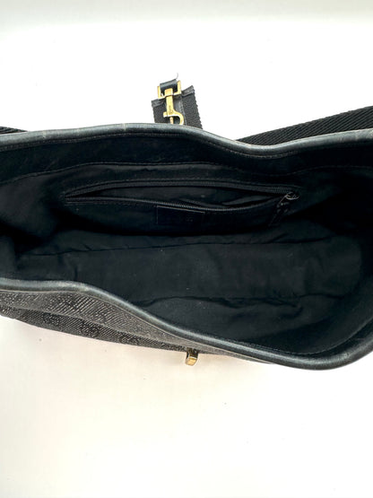 Gucci Black Monogram Denim 'Jackie' Bag