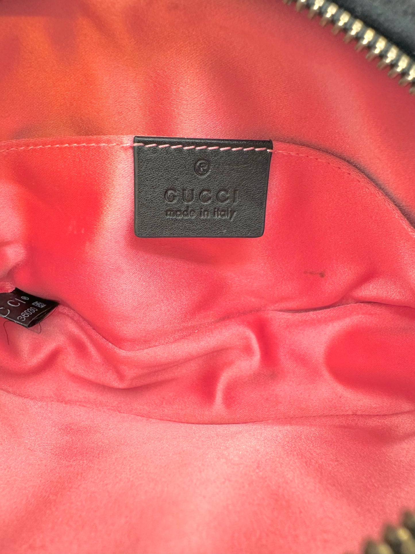 Gucci GG Black Marmont Belt Bag Matelasse Velvet