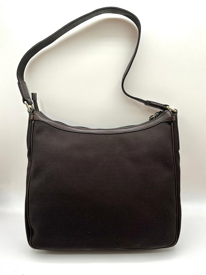 Gucci Dark Brown 2000's Canvas Shoulder Bag