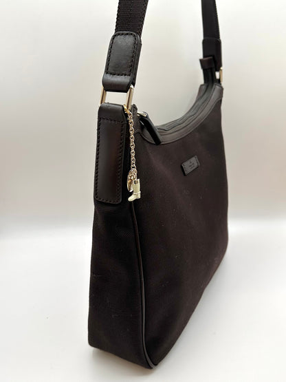 Gucci Dark Brown 2000's Canvas Shoulder Bag