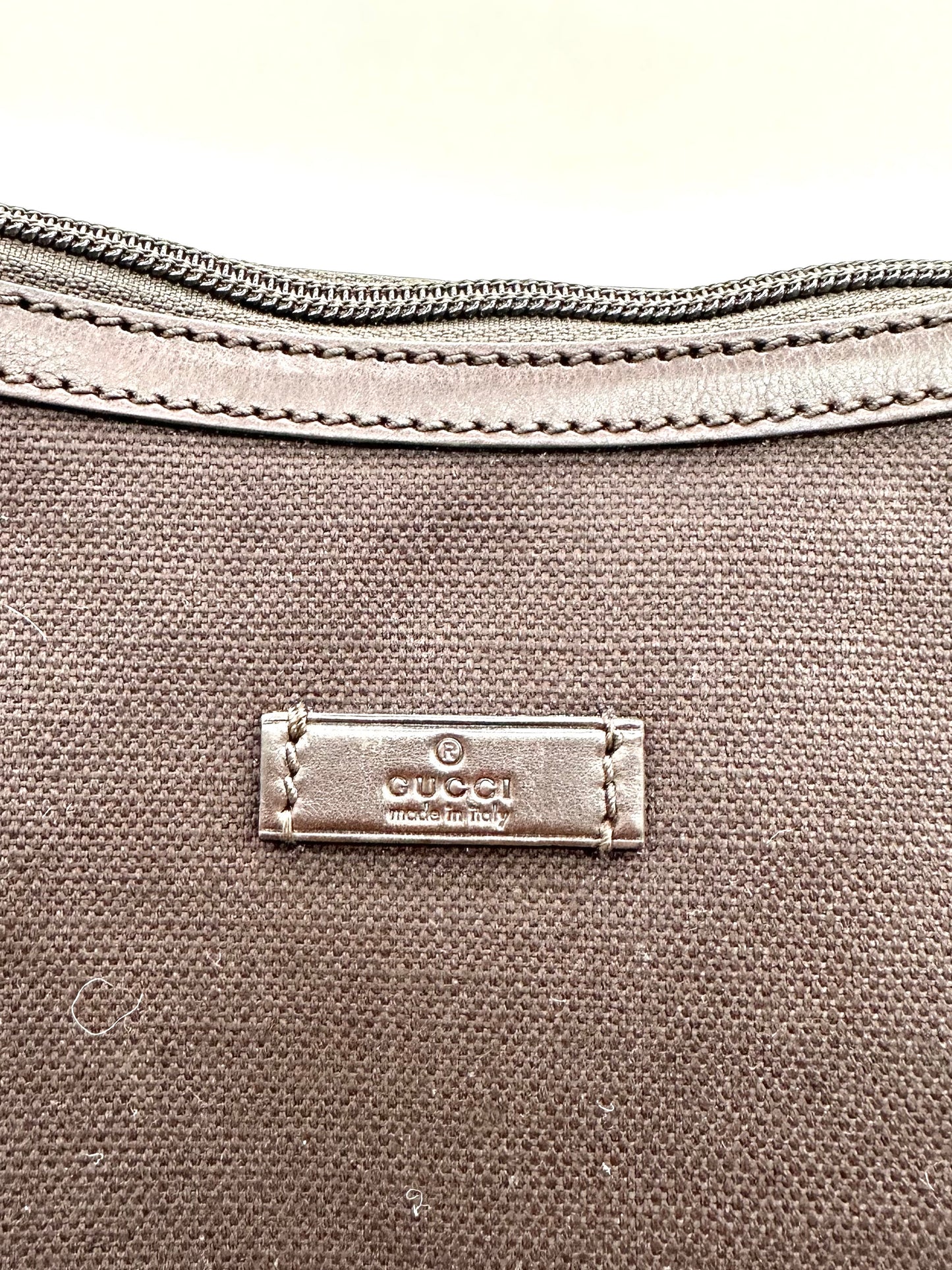 Gucci Dark Brown 2000's Canvas Shoulder Bag