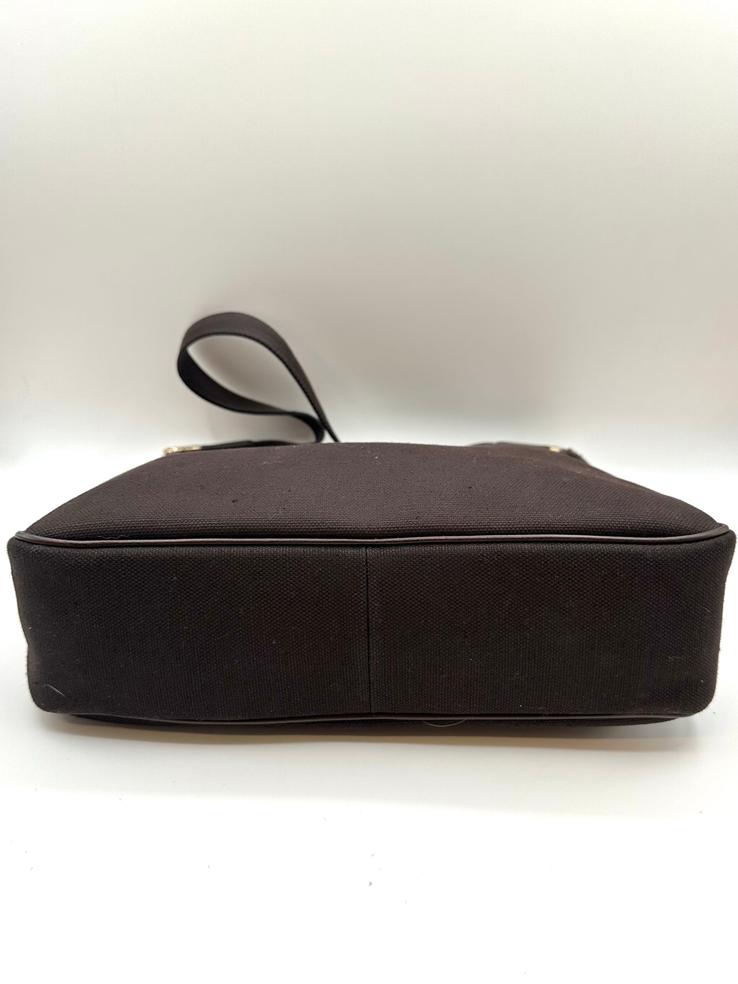 Gucci Dark Brown 2000's Canvas Shoulder Bag