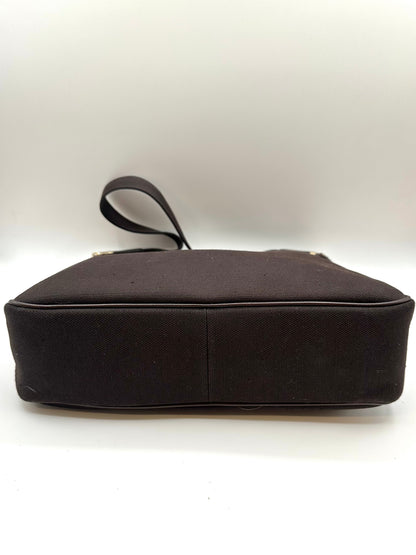 Gucci Dark Brown 2000's Canvas Shoulder Bag
