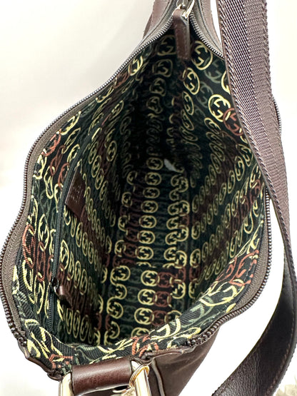 Gucci Dark Brown 2000's Canvas Shoulder Bag