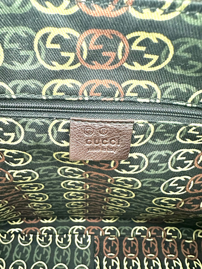 Gucci Dark Brown 2000's Canvas Shoulder Bag