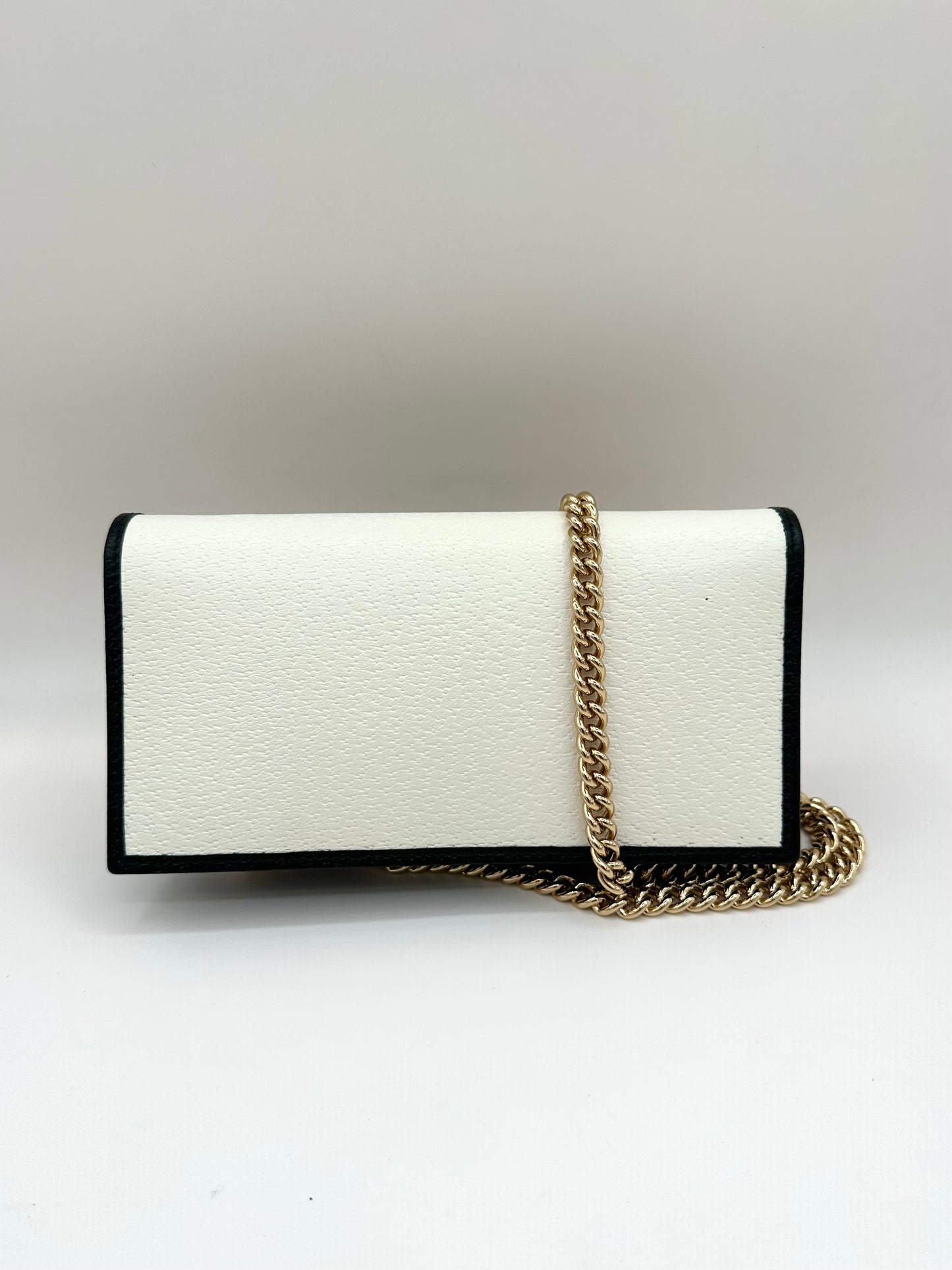 Gucci x Adidas White Wallet on Gold Chain