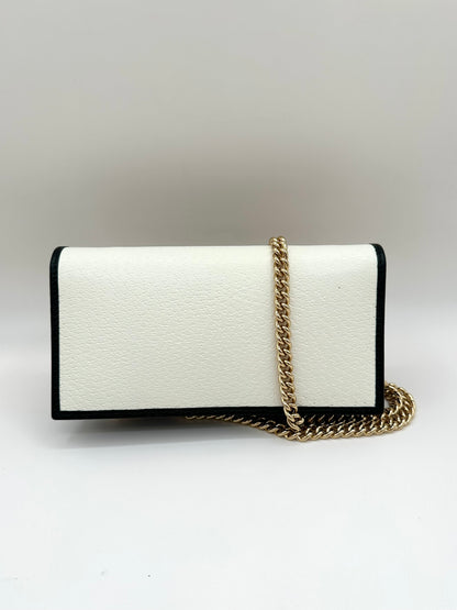 Gucci x Adidas White Wallet on Gold Chain