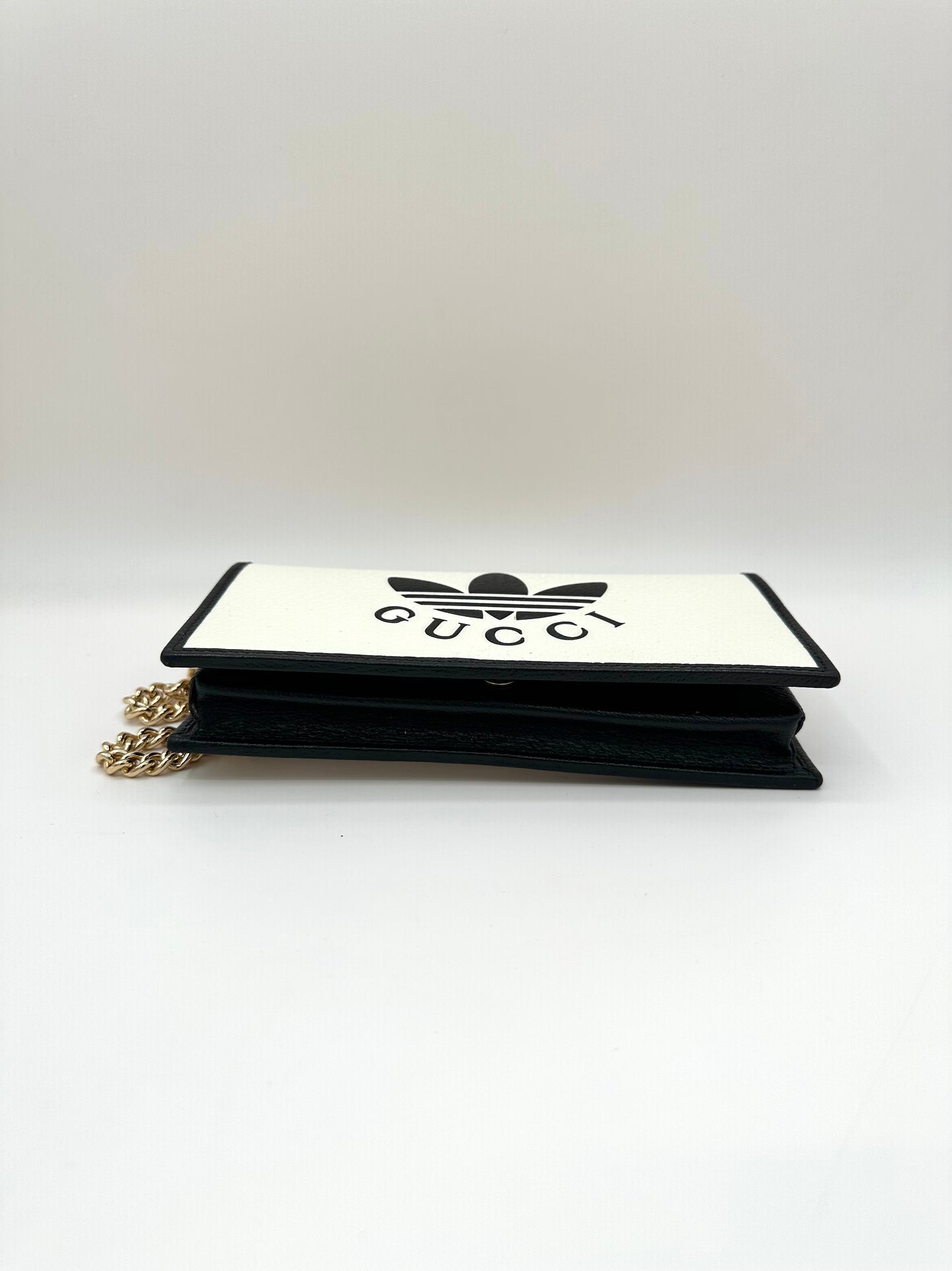 Gucci x Adidas White Wallet on Gold Chain