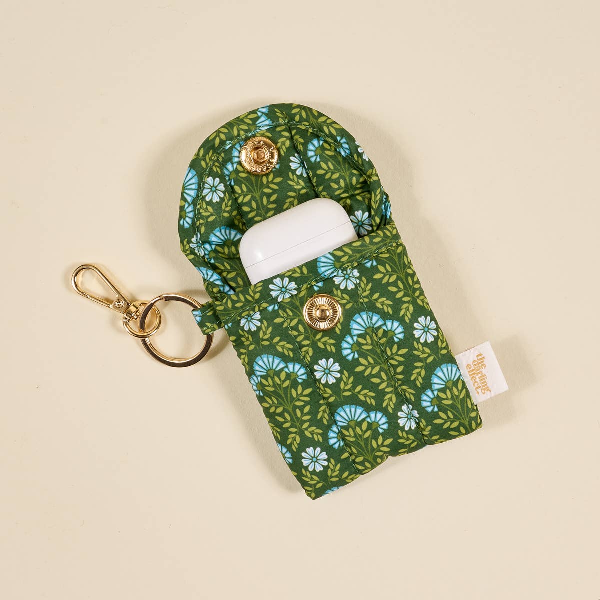 Puffy Earbud Case–Everbloom Forest Green