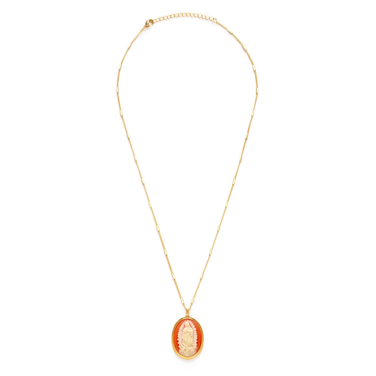 Virgin of Guadalupe Vintage Cameo Necklace