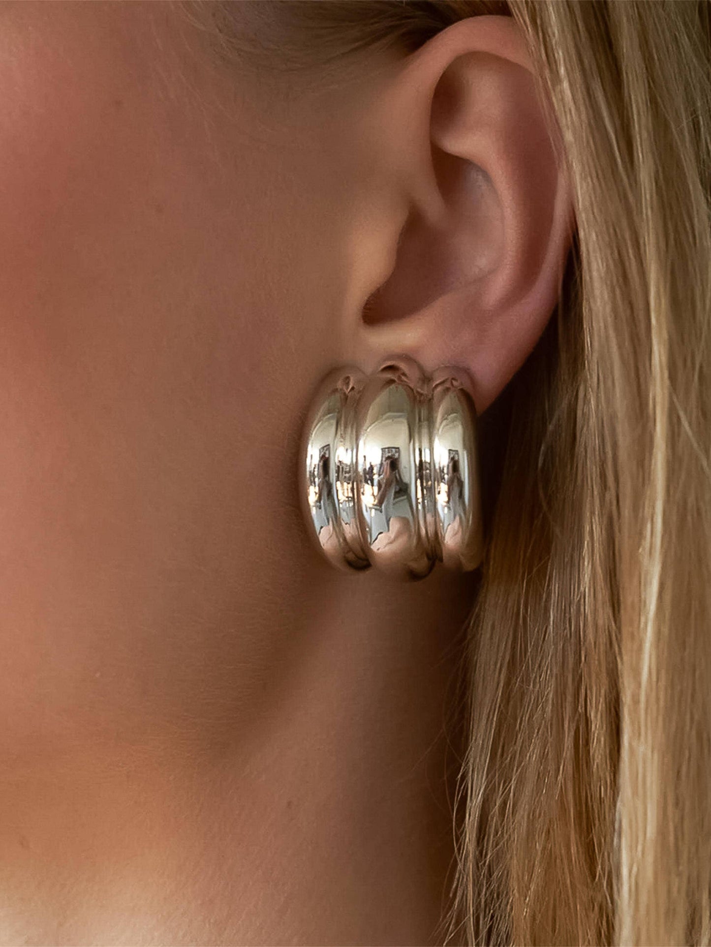 Colton 18K Gold Non-Tarnish Layered Spiral Earring