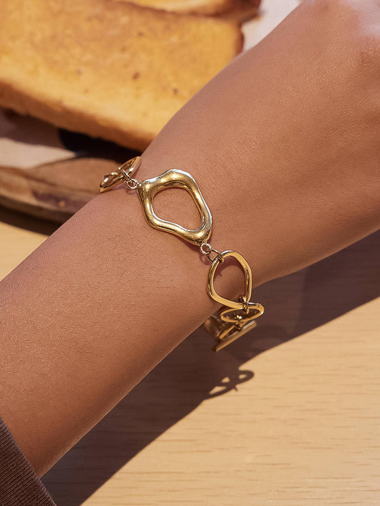 Capucine 18K Gold Non-Tarnish Link Toggle Bracelet