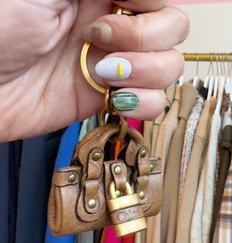 Chloé Brown Paddington Bag Keychain|2312