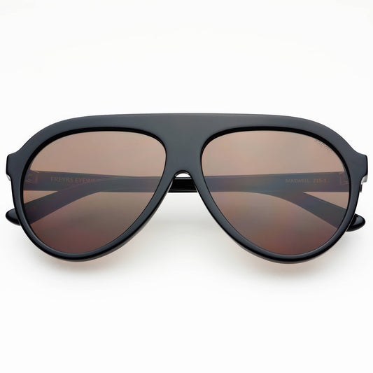 Maxwell Acetate Unisex Aviator Sunglasses Black
